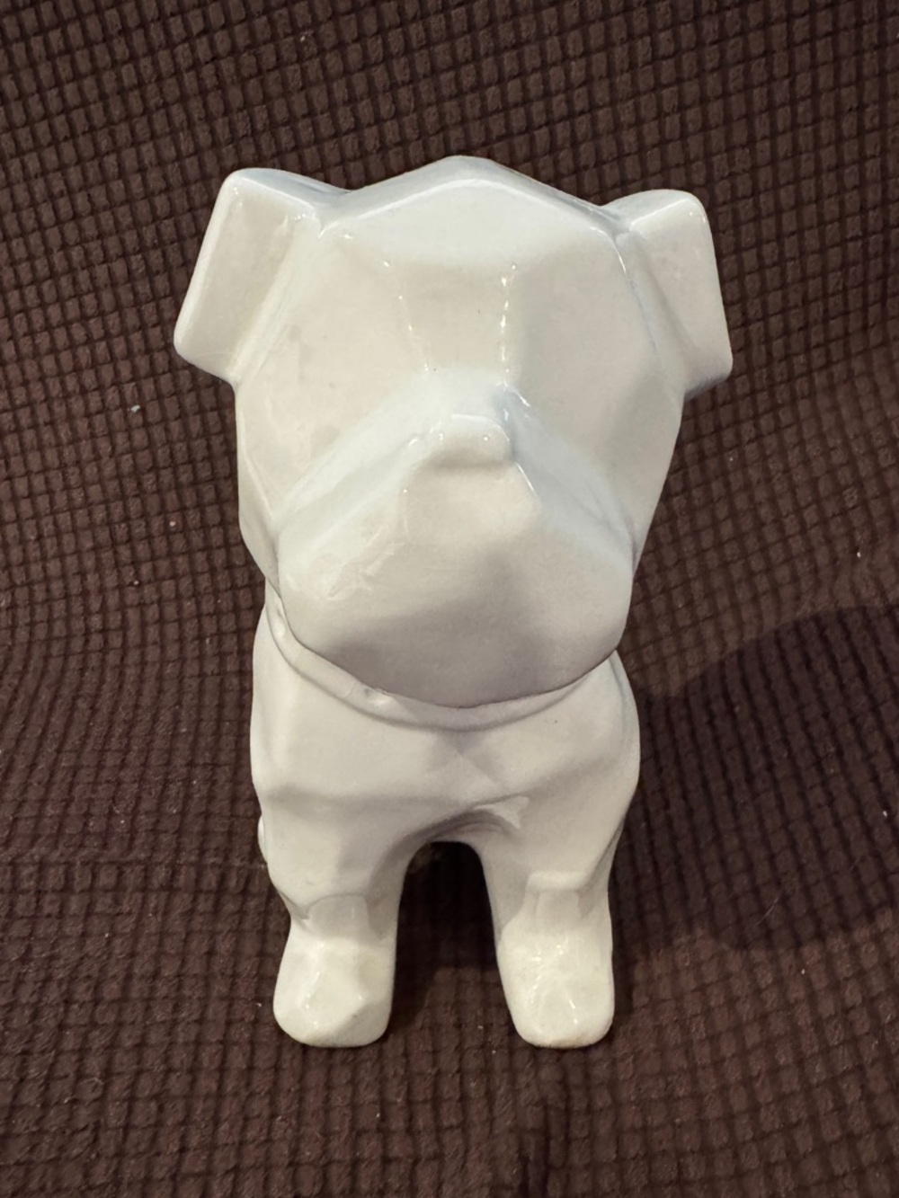 White Ceramic Dog Figurine